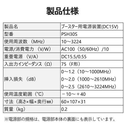 ブースター用電源