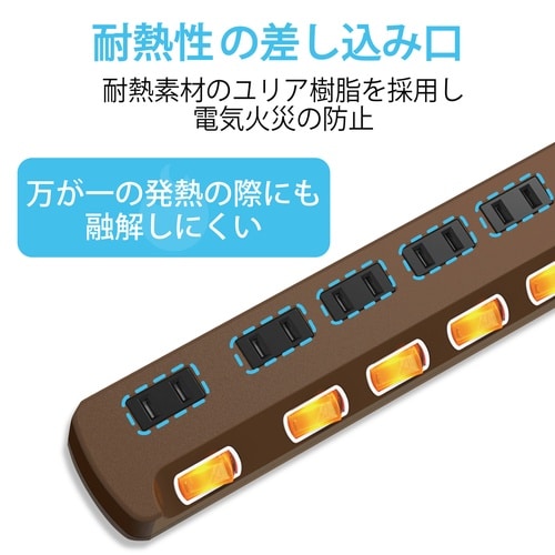 雷ガード個別スイッチタップ 6個口