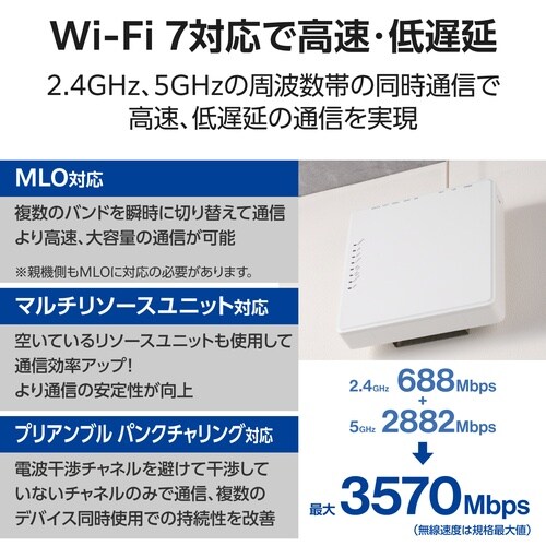 マネージ Wi−Fi 7 3600Mbps スタン