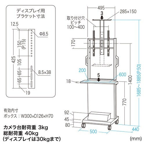 32ー55型対応スリムテレビスタンド