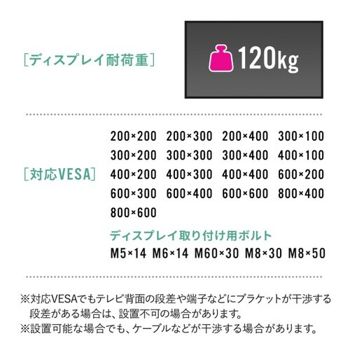 50ー86型対応ディスプレイスタンド(高耐荷重)