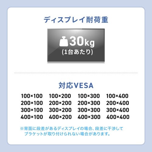 上下2面取り付けディスプレイスタンド