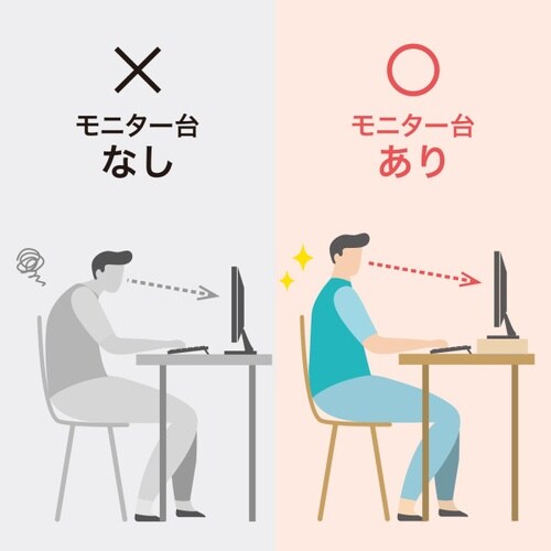 卓上モニター台(木目)