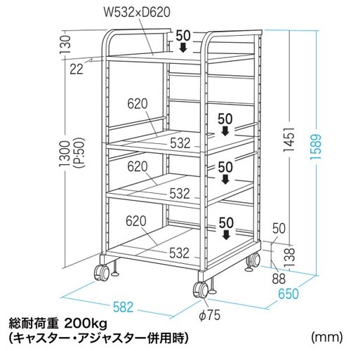 高耐荷重ラック(H1600)