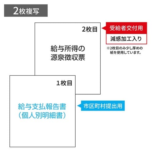 源泉徴収票 ドット 2枚複写 100枚