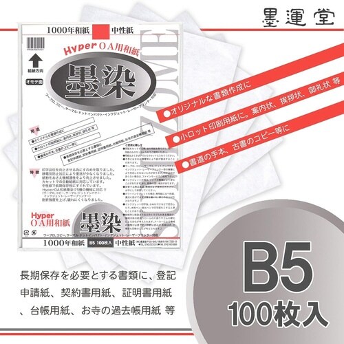 ハイパー和紙墨染B5 10袋入