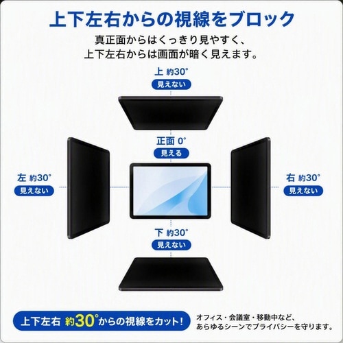 iPad 10.9用のぞき見防止 4WAYフィルム