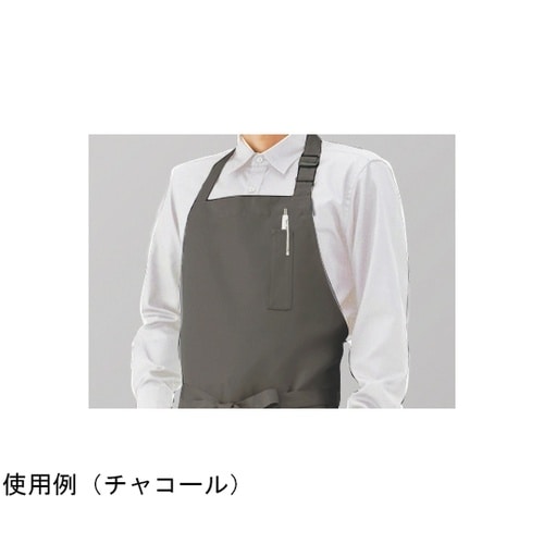 胸当てエプロン メンズ ブラウン フリー