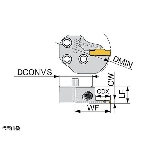 内径浅溝入れ加工用ヘッド S−CTIR/