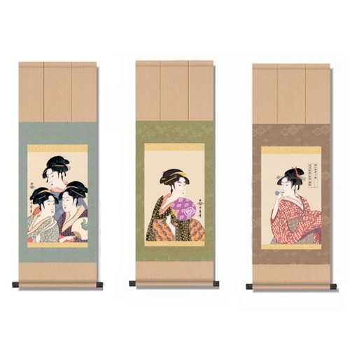 歌麿 『浮世絵 美人画掛軸』 3種 G2