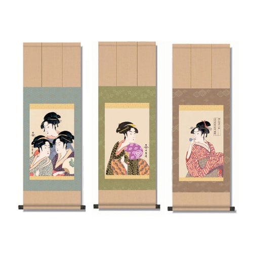 歌麿 『浮世絵 美人画掛軸』 3種 G2