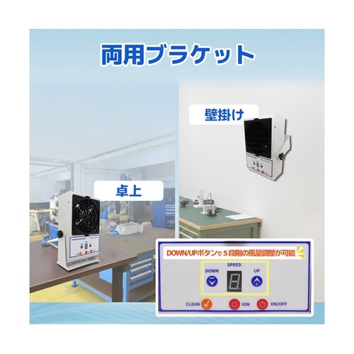 小型コンパクト 静電気除去ファン イオナ
