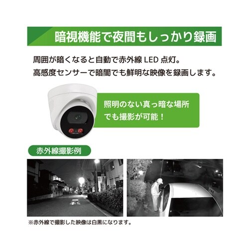 500万画素PoEタイプNVR防犯カメラ