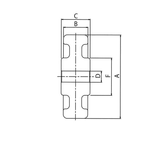 MCナイロン車輪 ベアリングなし 130
