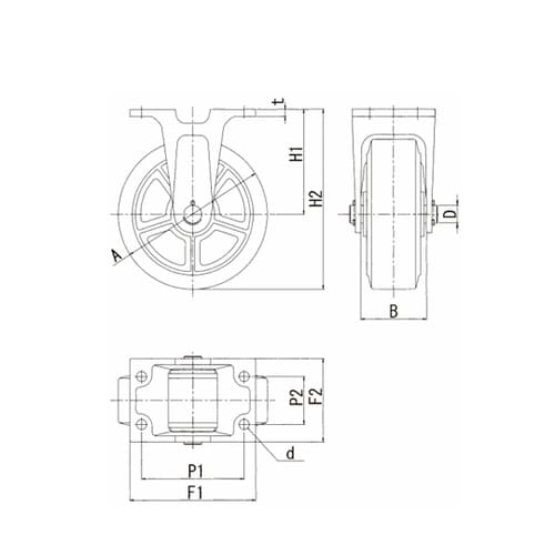 ダクタイル製幅広重量用金具 180×65