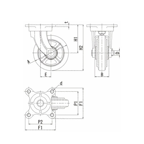 ダクタイル製支持金具 150mm 固定金