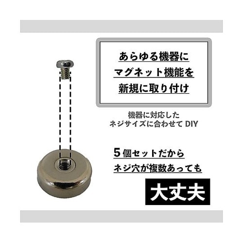 機器取付用ネジ穴付きネオジウムマグネット