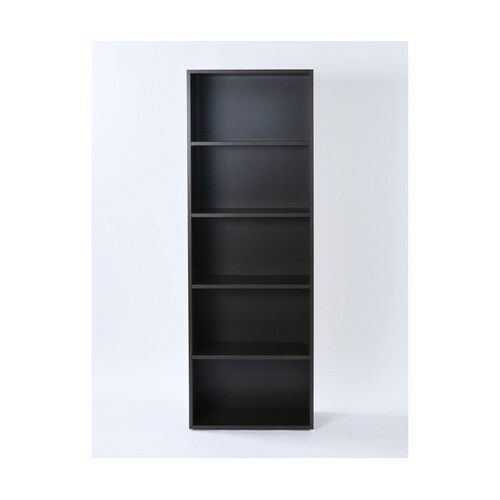 木製シェルフ5段オープン ダークブラウン