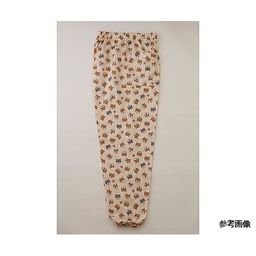 柴犬柄リラックスもんぺパンツ ピンク L