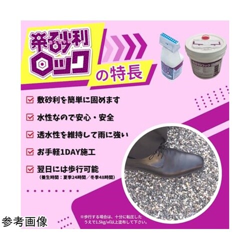 簡易的散布型砂利固定剤楽砂利ロック 14