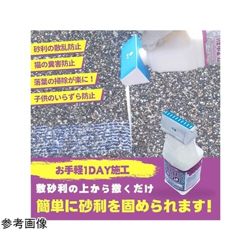 簡易的散布型砂利固定剤楽砂利ロック 14
