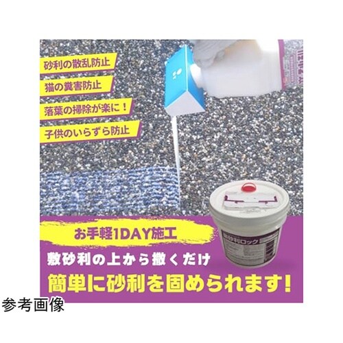 簡易的散布型砂利固定剤楽砂利ロック 14