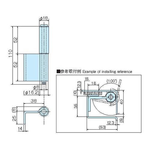 A−36 鉄製防水型蝶番