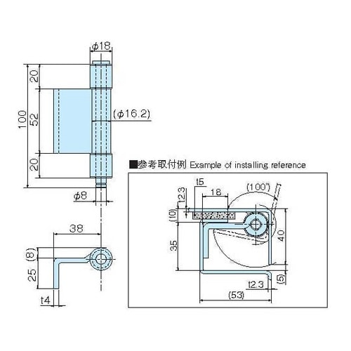 SA−39 SUS製防水型蝶番