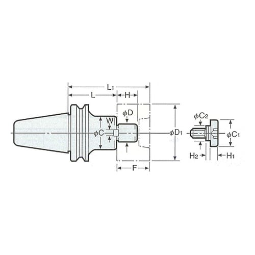 BT30SMA22−30エンドミルアーバ