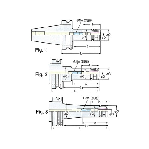 BT50SK20−250スリムチャック