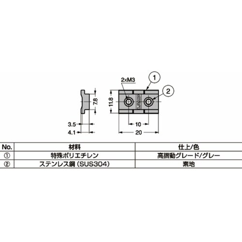 ミニガイド キャリッジ MR−20CS