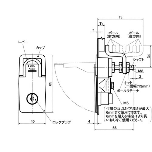 リフトアンドターンコンプレッションラッチ