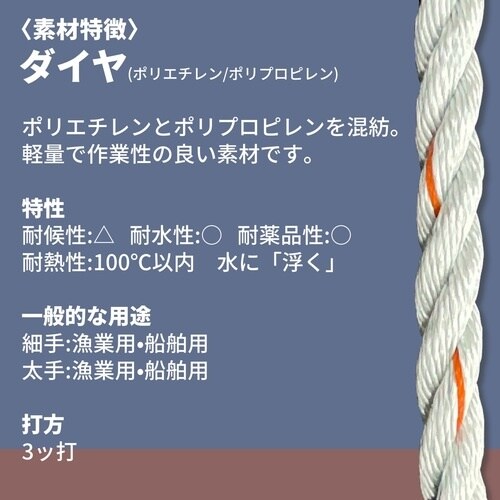 ユタカメイク ロープ ダイヤロープドラム巻(GG色