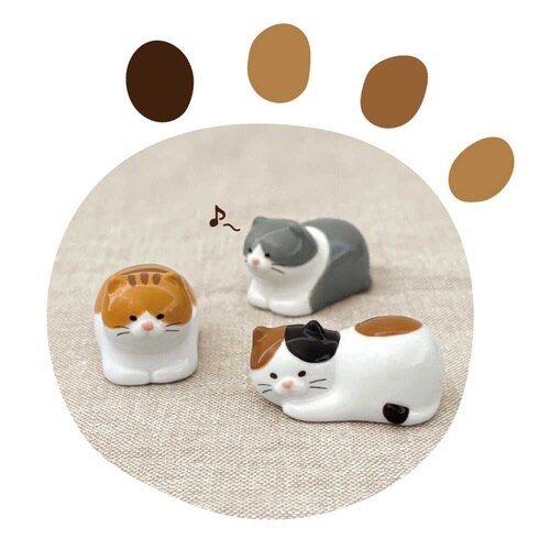 ごろごろねこ箸置き きなこ