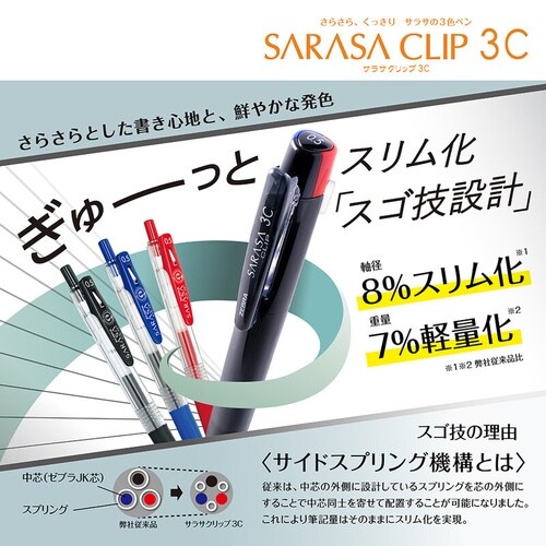 サラサクリップ3C 0.5 黒×10