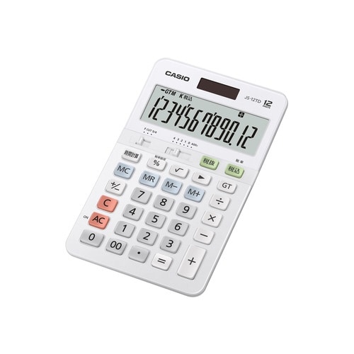 本格実務電卓 ジャスト型 時間計算タイプ ホワイト