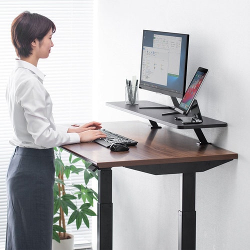 クランプ式机上ラック W1000・BK