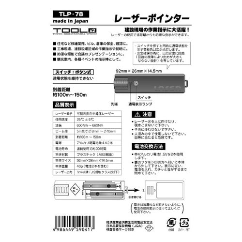 レーザーポインター角