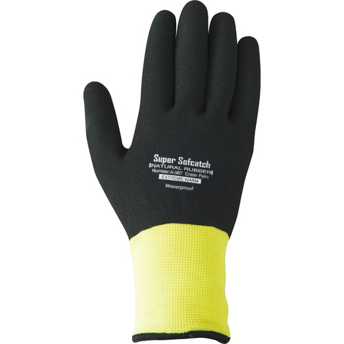 ソフキャッチ EXウォームオールコート 黒×黄 M