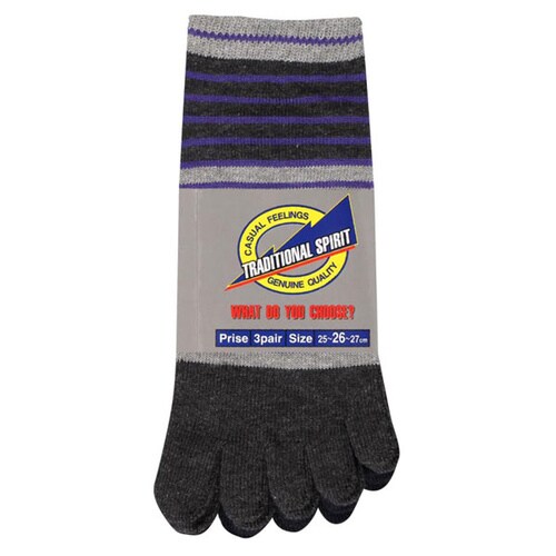 マリンボーダー 3足組(カラー・5本指)