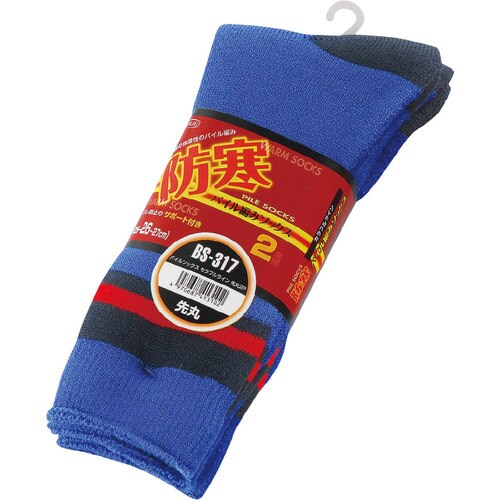 パイルソックス カラフルライン 先丸(2P)