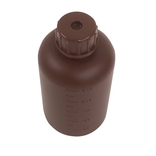 PE細口瓶 茶 250ml