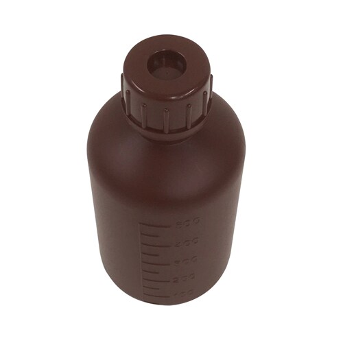 PE細口瓶 茶 500ml