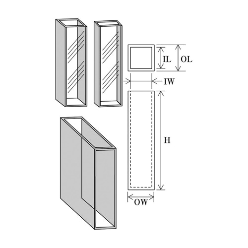 石英セル T−1−UV−10S 2ヶ組