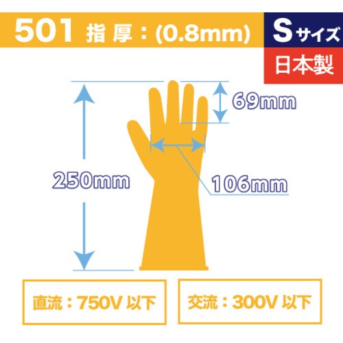 エレテックス手袋 No.501 S