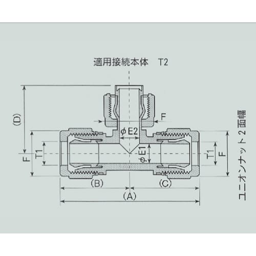 P−UTA25TW8−25BSユニオンティアダプタ