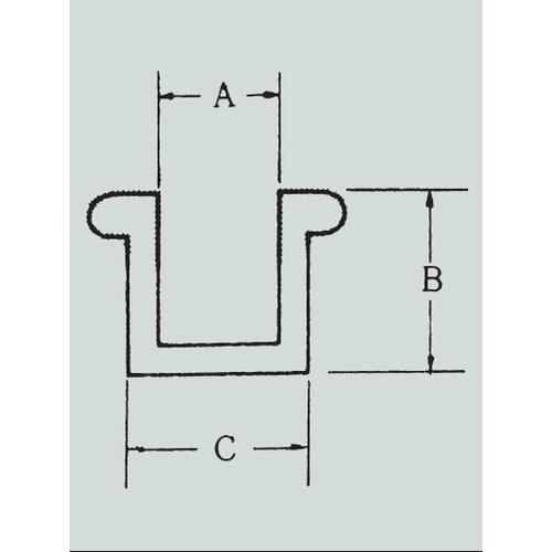 玉付溝ゴム No.62 50m巻
