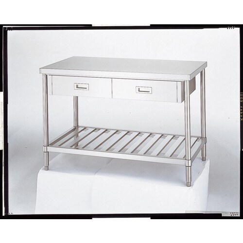 SUS作業台WDS18090 片面引出スノコ棚