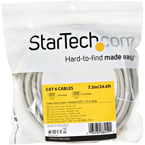 Cat6a LANケーブル 7.5m グレー