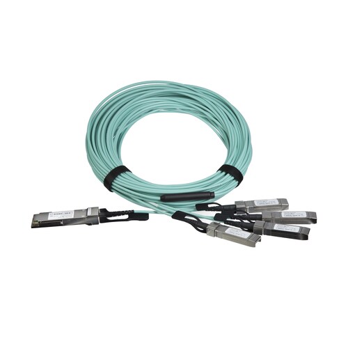 QSFP+アクティブ光ブレークアウトケーブル15m